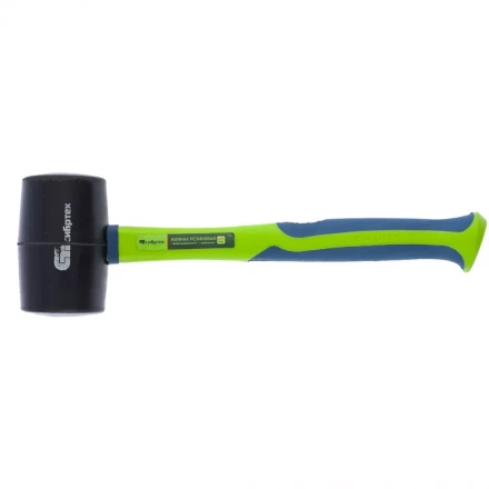 Киянка резиновая 680г черная резина с фибергласовой рукояткой СИБРТЕХ артикул 11165 купить в Екатеринбурге