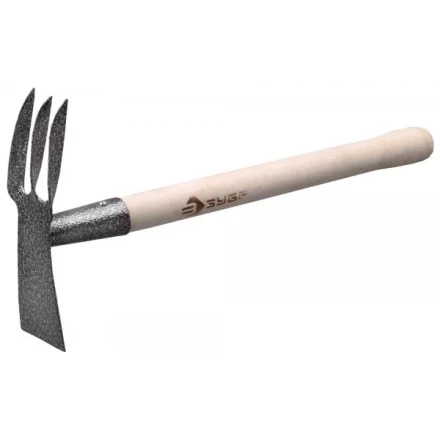 Мотыжка ЗУБР садовая комбинированная, лопатка + 3 зубца 4-39625 купить в Екатеринбурге