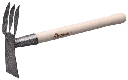 Мотыжка ЗУБР садовая комбинированная, лопатка + 3 зубца 4-39625 купить в Екатеринбурге
