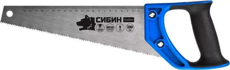Ножовка по дереву компактная (пила) ТУЛБОКС 300 мм, шаг 9 TPI (3 мм), СИБИН 15056-30 купить в Екатеринбурге
