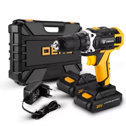 Дрель аккумуляторная DKCD20FU-Li DEKO + набор 63 инструмента, 063-4103 купить в Екатеринбурге