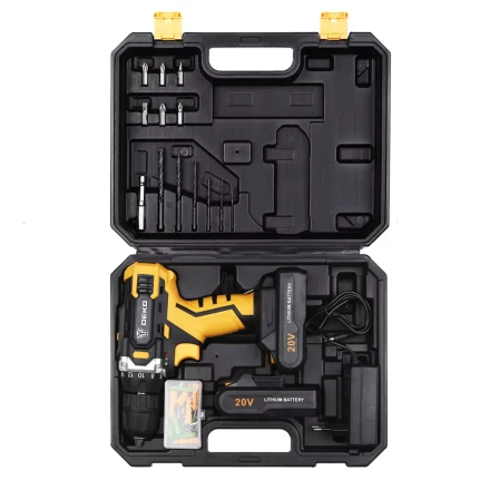 Дрель аккумуляторная DKCD20FU-Li DEKO + набор 63 инструмента, 063-4103 купить в Екатеринбурге