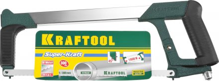 Ножовка по металлу KRAFTOOL &quot;PRO-Kraft&quot;, 185 кг рычажное натяжение,обрезиненные рукоятки, биметаллическое полотно, 300 мм 15801_z01 купить в Екатеринбурге