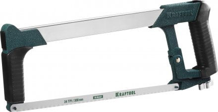 Ножовка по металлу KRAFTOOL &quot;PRO-Kraft&quot;, 185 кг рычажное натяжение,обрезиненные рукоятки, биметаллическое полотно, 300 мм 15801_z01 купить в Екатеринбурге