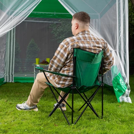 Стул складной с подлокотниками и подстаканником 81 х 51 х 86 см Camping Palisad 69608 купить в Екатеринбурге