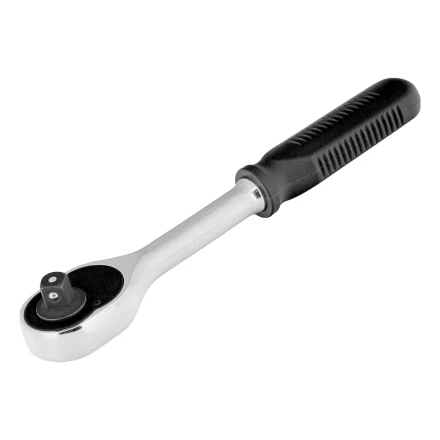 Ключ-трещотка 3/8&quot;, 45 зубьев, с быстрым сбросом, CrV, хром// Сибртех 14002 купить в Екатеринбурге