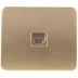 Розетка СВЕТОЗАР &quot;ГАММА&quot; телефонная, одинарная, без вставки и рамки, цвет золотой металлик SV-54117-GM купить в Екатеринбурге
