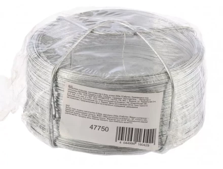 Проволока стальная оцинкованная 0,5 мм длина 200м Сибртех 47750 купить в Екатеринбурге