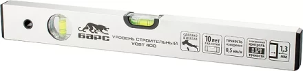 Уровень алюминиевый 2000 мм толщина профиля 1.3 мм 2 глазка  БАРС 35140 купить в Екатеринбурге
