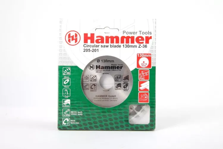 Диск пильный твердосплавный HAMMER Ф130х20мм 36зуб. (205-201) купить в Екатеринбурге