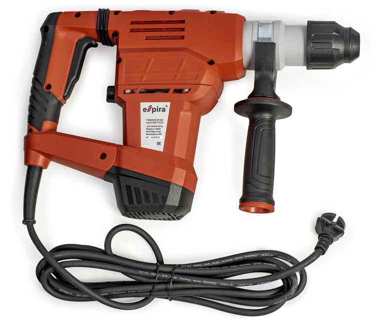 Перфоратор ESPIRA RHI-P3203 (sds plus, 220–240В/50Гц, мощн.1500Вт, ск. хол хода 950 об/м, эн.уд .4,0 Дж, 5.6 кг), 400452 купить в Екатеринбурге