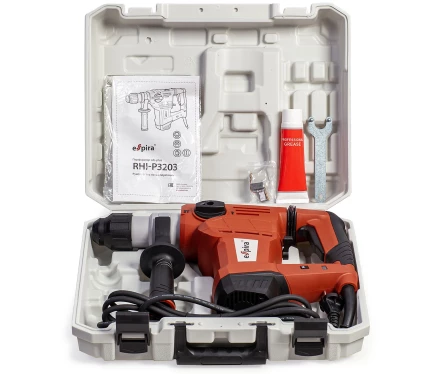 Перфоратор ESPIRA RHI-P3203 (sds plus, 220–240В/50Гц, мощн.1500Вт, ск. хол хода 950 об/м, эн.уд .4,0 Дж, 5.6 кг), 400452 купить в Екатеринбурге