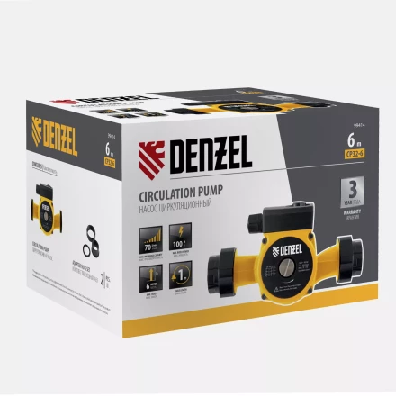 Циркуляционный насос CP32-6, напор 6 м, 70 л/мин, 1 м кабель, монт. длина 180 мм Denzel 99414 купить в Екатеринбурге