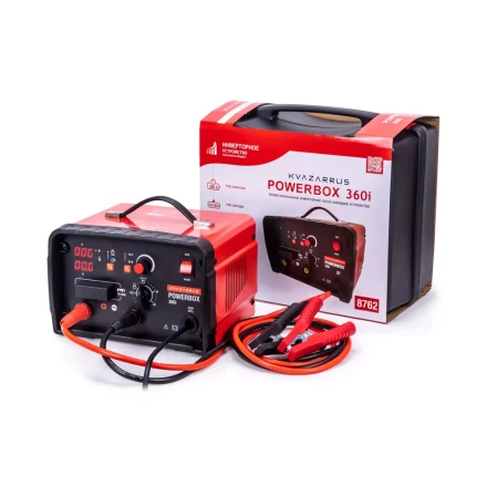 Инверторное пуско-зарядное устройство KVAZARRUS PowerBox 360i, таймер, пластиковый кейс купить в Екатеринбурге