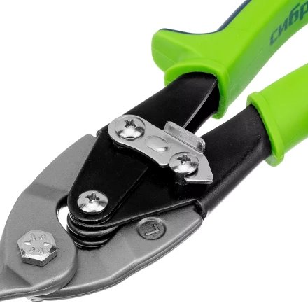 Ножницы по металлу, Сибртех 250 мм, левый рез, сталь С55, двухкомпонентные рукоятки, 78338 купить в Екатеринбурге