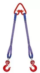 Строп текстильный двухветвевой 2СТ 0.63 т L=2.5 м РА 60 мм Звено РТ-3 купить в Екатеринбурге