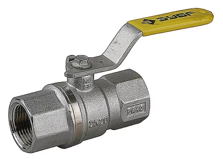 Кран шаровой ЗУБР полнопроход газовый &quot;мама-мама&quot;, ручка, хромиров латунь, 1/2&quot; 4-51720-C-1/2 купить в Екатеринбурге