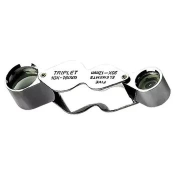 Лупа складная 10-ти и 20-кратная, D 18 мм, D 12 мм  SPARTA 913815 купить в Екатеринбурге