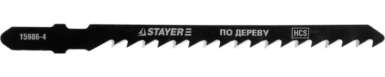 Полотна STAYER "PROFI", T244D, для эл/лобзика, HCS, по дереву, ДВП, ДСП, фигур. рез, EU-хвост., шаг 4мм, 75мм, 2шт 15986-4_z01 купить в Екатеринбурге