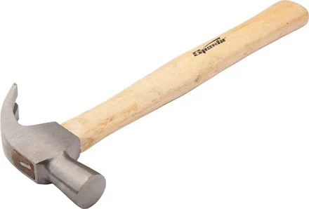 Молоток-гвоздодер 225 г боек 22 мм деревянная рукоятка SPARTA 104105 купить в Екатеринбурге