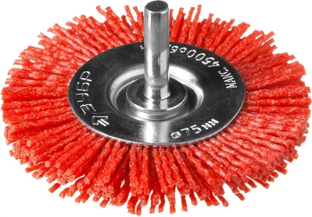 ЗУБР &quot;ПРОФЕССИОНАЛ&quot;. Щетка дисковая для дрели, нейлоновая проволока с абразивным покрытием, 75мм 35161-075_z02 купить в Екатеринбурге