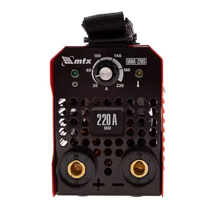 Инверторный аппарат дуговой сварки MMA-220S, 220 А, ПВ60%, диаметр электрода 1,6-5 мм MTX 94392 купить в Екатеринбурге