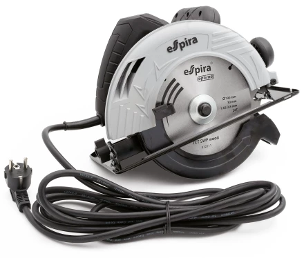 Пила циркулярная ESPIRA CSI-190A (ф190 мм, 220-240В,50/60 Гц, мощность 1250 Вт, 5000 об/мин), 401251 купить в Екатеринбурге