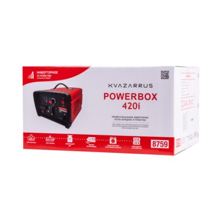 Инверторное пуско-зарядное устройство KVAZARRUS PowerBox 420i, таймер, цветная коробка купить в Екатеринбурге
