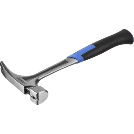 Молоток-гвоздодер ЗУБР &quot;ПРОФЕССИОНАЛ&quot; цельнокованый с магнитом и двухкомпонентной рукояткой, 580г 20258-580 купить в Екатеринбурге