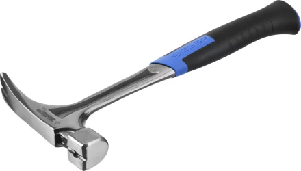 Молоток-гвоздодер ЗУБР &quot;ПРОФЕССИОНАЛ&quot; цельнокованый с магнитом и двухкомпонентной рукояткой, 580г 20258-580 купить в Екатеринбурге