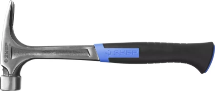 Молоток-гвоздодер ЗУБР &quot;ПРОФЕССИОНАЛ&quot; цельнокованый с магнитом и двухкомпонентной рукояткой, 580г 20258-580 купить в Екатеринбурге