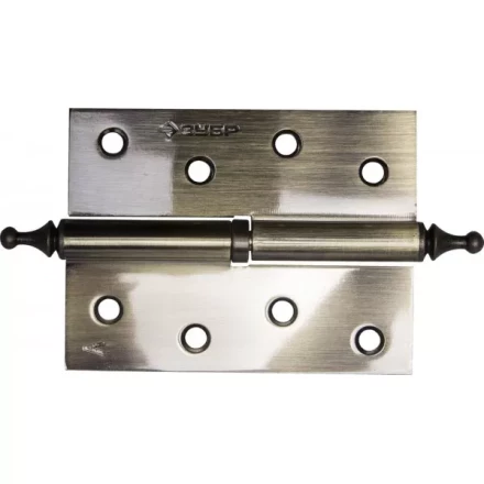 Петля дверная разъемная ЗУБР &quot;ЭКСПЕРТ&quot;, 1 подшипник, цвет ст. латунь (AB), левая, с крепежом, 100х75х2,5мм,2шт 37605-100-5L купить в Екатеринбурге