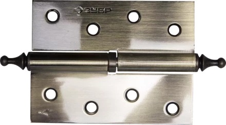 Петля дверная разъемная ЗУБР &quot;ЭКСПЕРТ&quot;, 1 подшипник, цвет ст. латунь (AB), левая, с крепежом, 100х75х2,5мм,2шт 37605-100-5L купить в Екатеринбурге