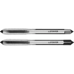 Комплект метчиков STAYER &quot;MASTER&quot;, сталь 9ХС, М6х1,0, 2 шт 28025-06-1.0-H2
