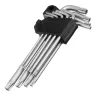 Набор ключей имбусовых Torx-Tempered, TT10-50, CrV, 9 шт., удлиненные Сибртех 123717 купить в Екатеринбурге