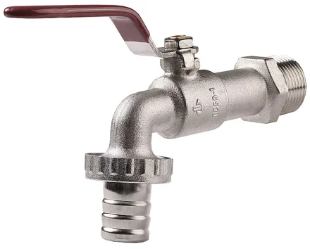 Кран ЗУБР шаровой водоразборный, латунный с никелированным покрытием, 3/4&quot;-3/4&quot; 51216-3/4-3/4 купить в Екатеринбурге