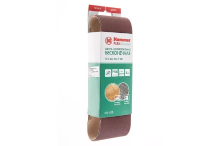 Лента шлиф. бесконечная HAMMER 75х533мм P100 купить в Екатеринбурге