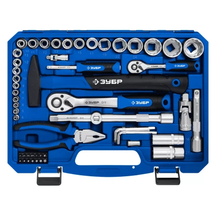 ЗУБР Универсал-76, 76 предм., (1/2+ 1/4), универсальный набор инструмента, Профессионал (27670-H76) купить в Екатеринбурге
