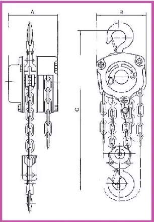 Таль ручная цепная HSZ-J LB г-п 1 тонн H=9 метра купить в Екатеринбурге