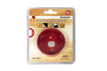 Коронка по дереву 64 мм Энкор 24617 купить в Екатеринбурге