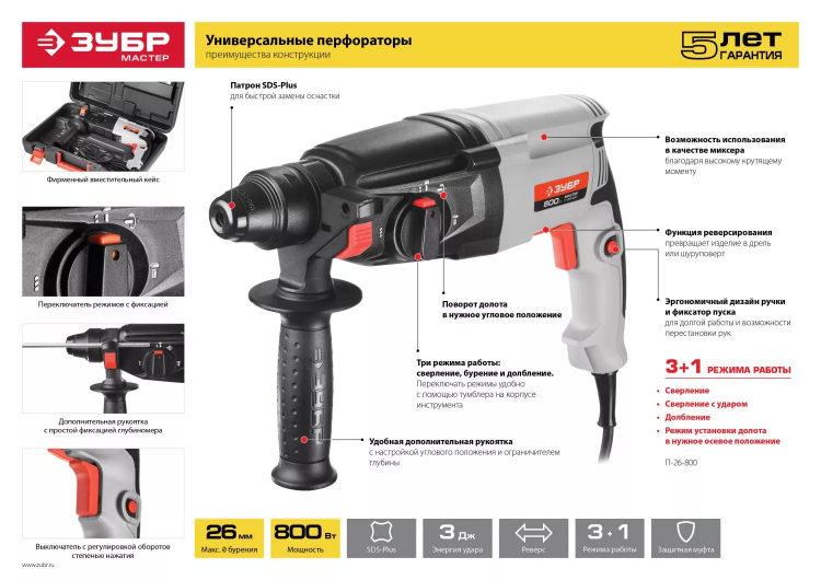 Перфоратор SDS-plus П-22-650 серия МАСТЕР купить в Екатеринбурге