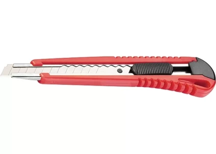 Нож, 9 мм, выдвижное лезвие, металлическая направляющая MATRIX 78909 купить в Екатеринбурге