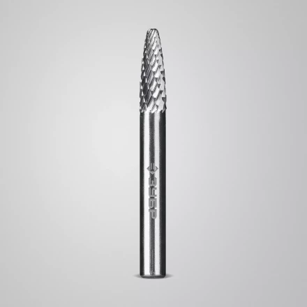 Зубр Твердосплавная борфреза F - парабола с закругленным углом, 6 х 18 мм, радиус 1.5 мм (28805-6-18) купить в Екатеринбурге