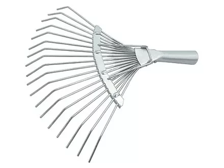 Грабли веерные 18 зубьев без черенка оцинкованные круглый зуб  СИБРТЕХ Россия 61780 купить в Екатеринбурге