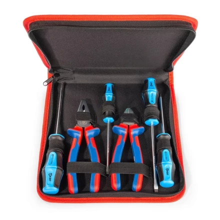 Набор слесарно-монтажного инструмента КВТ НИС-04, 6 предметов (92066) купить в Екатеринбурге