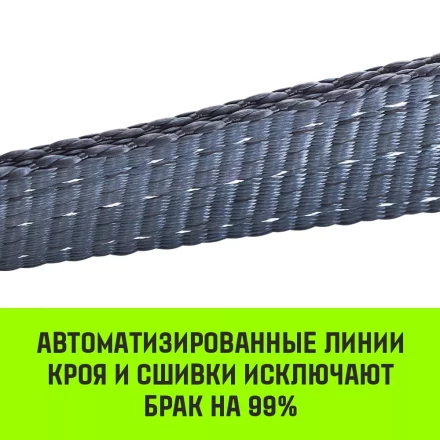 Трос буксировочный динамический HITCH PROF Лента масса авто 33т разрывная 10т 6м петля-петля (SZ071510) купить в Екатеринбурге