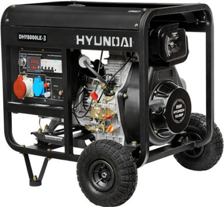Дизельный генератор Hyundai DHY 8000LE-3 + колеса купить в Екатеринбурге