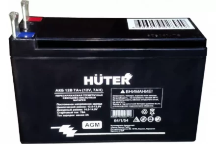Аккумуляторная батарея АКБ 12В 7Ач Huter купить в Екатеринбурге