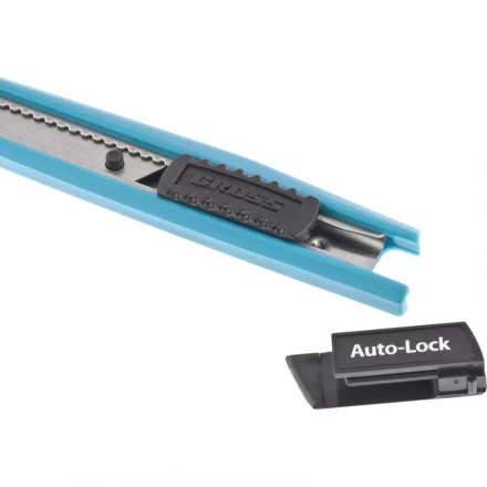 Нож 145 мм корпус ABS-пластик выдв. сегм. лезвие 9 мм SK-5 метал. направляющая GROSS 78895 купить в Екатеринбурге