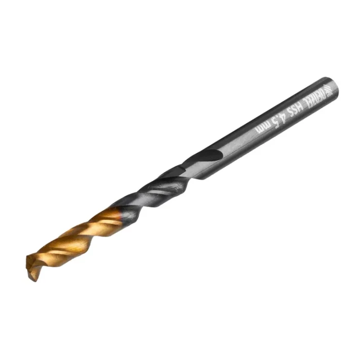 Сверло по металлу, 4,5 мм, HSS-Tin, Golden Tip, 10 шт. Denzel 717211 купить в Екатеринбурге